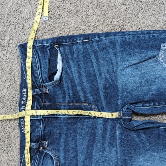 American Eagle Hi-Rise Jegging Ripped Knee size 6 petite Super Stretch - Picture 7 of 10